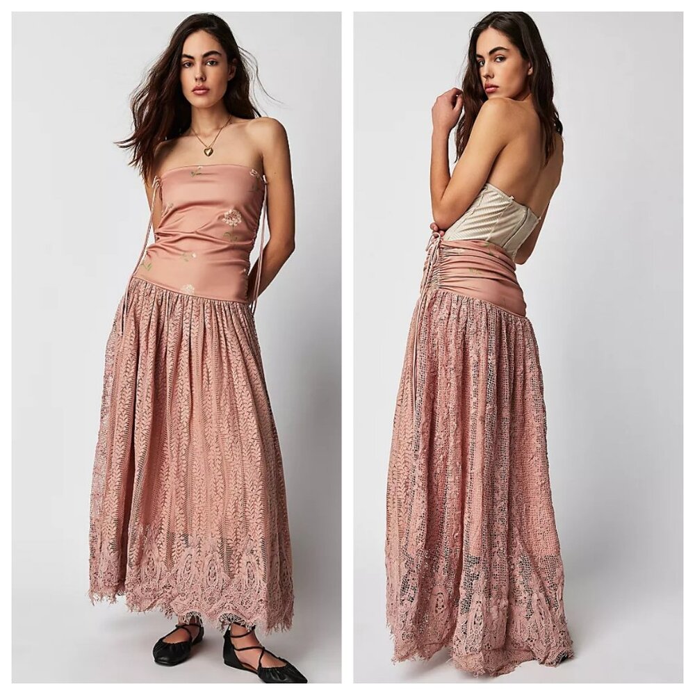 Free People Rosie Plains Convertible Lace Maxi Skirt/Dress